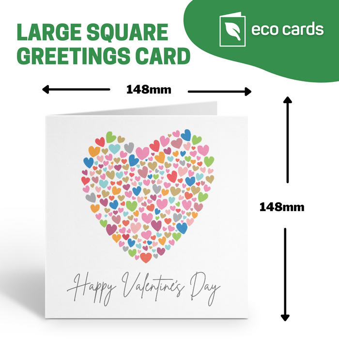 Colourful Hearts Valentines Card