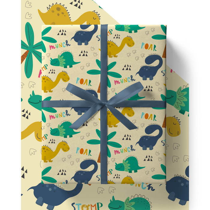 Dinosaur Eco Friendly Wrapping Paper Sheet