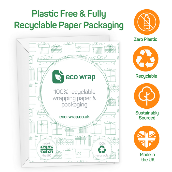 Christmas Eco Friendly Wrapping Paper Sheet - Santa Hat Design