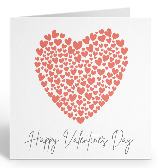 Red Hearts Valentines Card