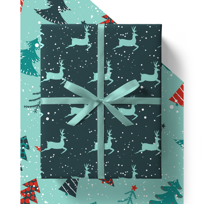 Christmas Wrapping Paper Sheets - Mixed Mulipack 2 Different Designs