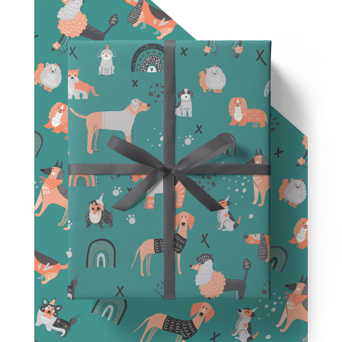 Dog Eco Friendly Wrapping Paper Sheet