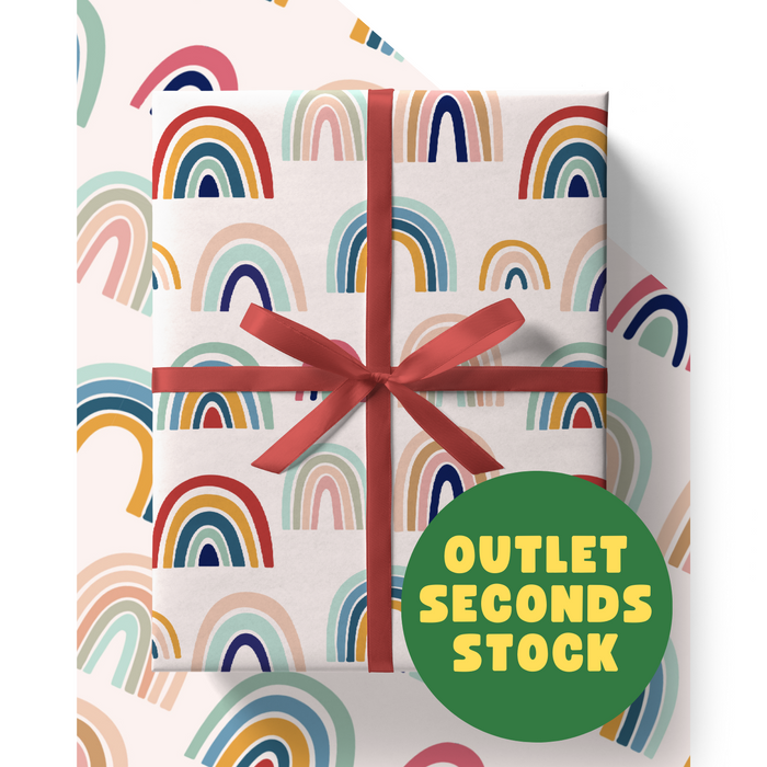 OUTLET SECONDS: Rainbow Wrapping Paper Sheet