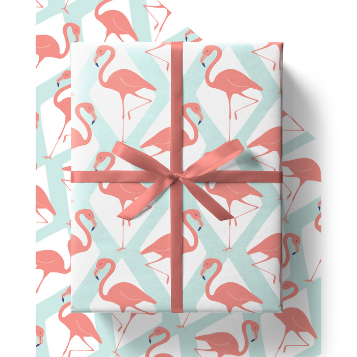 Flamingo Eco Friendly Wrapping Paper Sheet