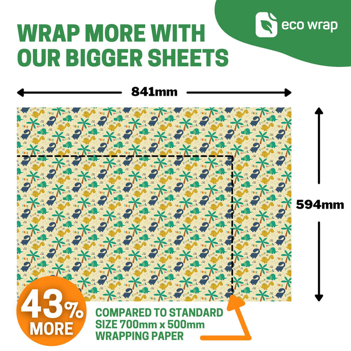 Dinosaur Eco Friendly Wrapping Paper Sheet